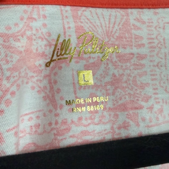 Lilly Pulitzer Coral-Pink Patterned V-Neck Maxi Dress - Picture 3 of 6